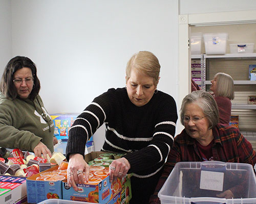 People At Food Drive