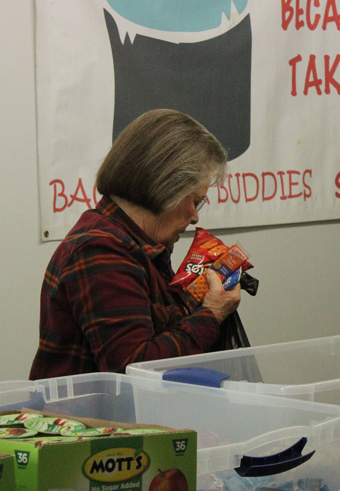 Woman At Food Drive
